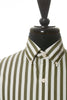 Todd Snyder Washed Green and White Striped Button Down Shirt