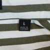 Todd Snyder Washed Green and White Striped Button Down Shirt