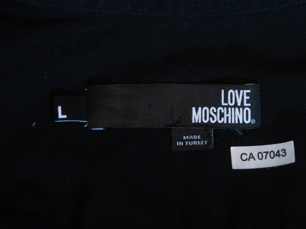 Love Moschino Black Graphic Print Button Up Shirt