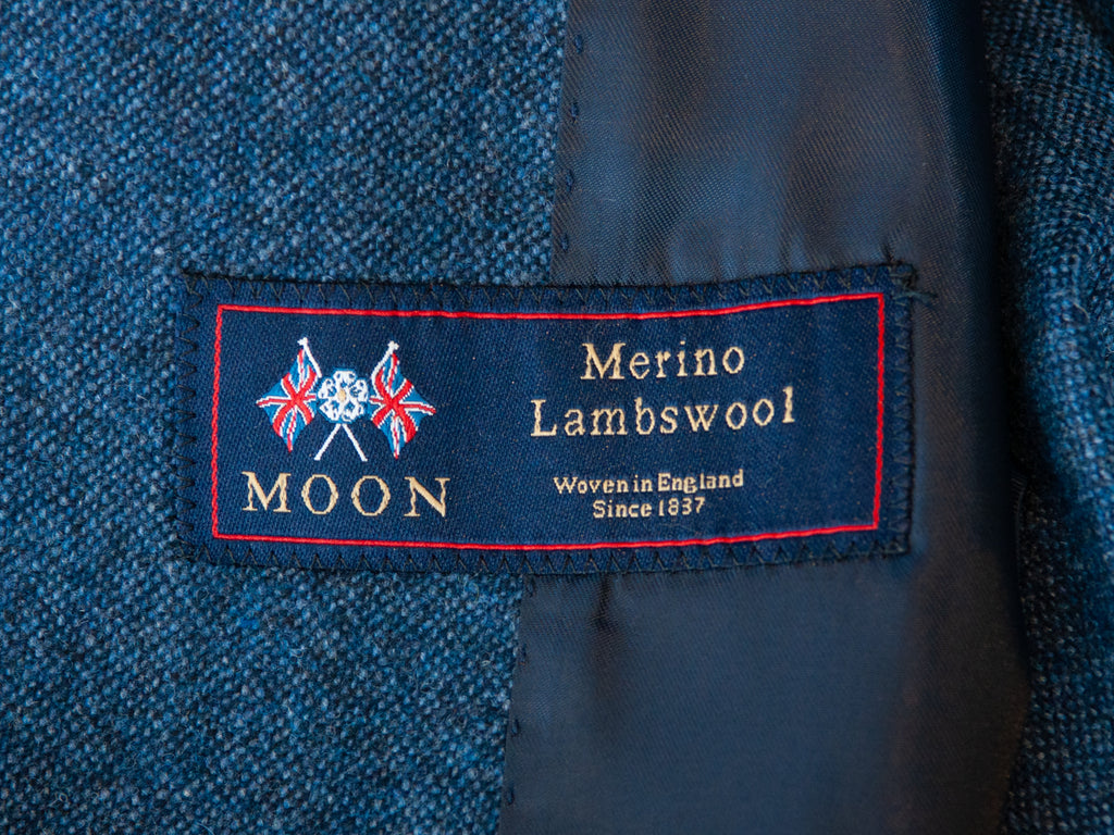 Moon Blue Merino Wool Tweed Blazer