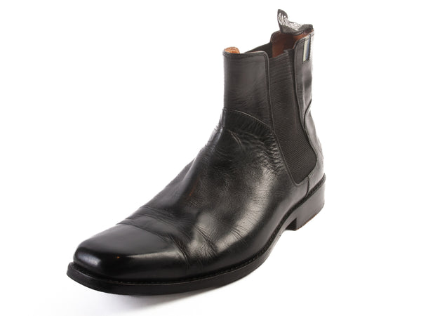 John Fluevog Black Leather Chelsea Boots