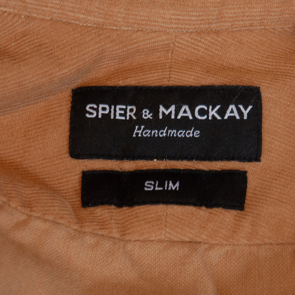 Spier & Mackay Brown Corduroy Slim Fit Button Down Shirt