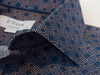 Eton Slate Blue Geometric E Print Contemporary Fit Fine Twill Shirt