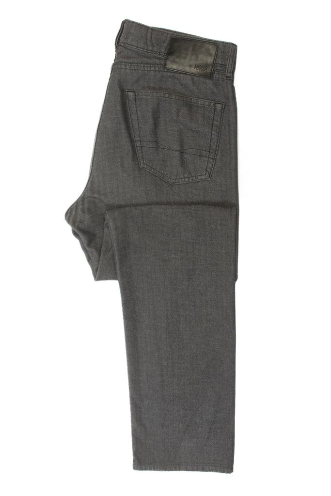 Hugo Boss Grey Herringbone Texas Pants