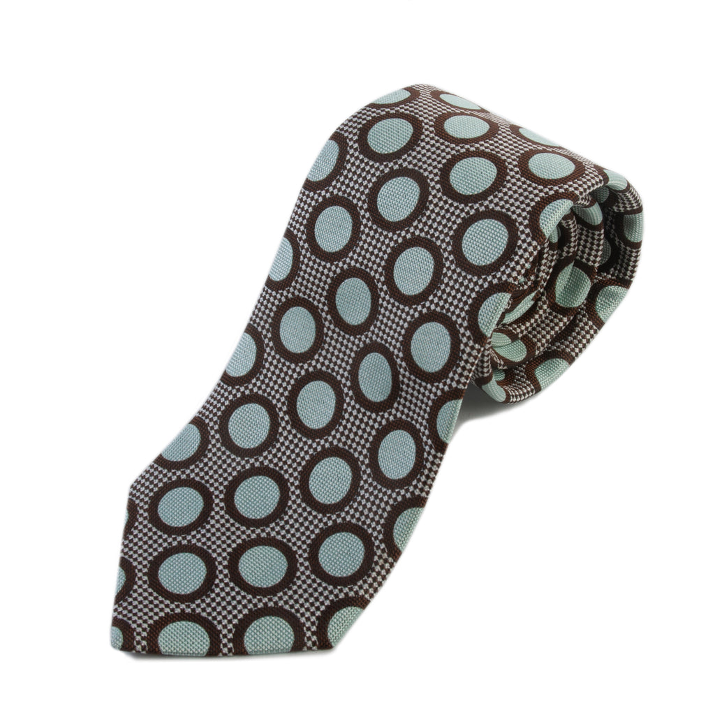 Eton Mint Green Circle Patterned Tie