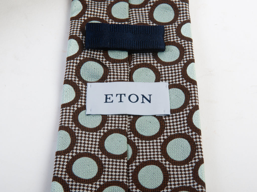 Eton Mint Green Circle Patterned Tie