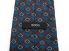 Hugo Boss Brown and Navy Geometric Tie