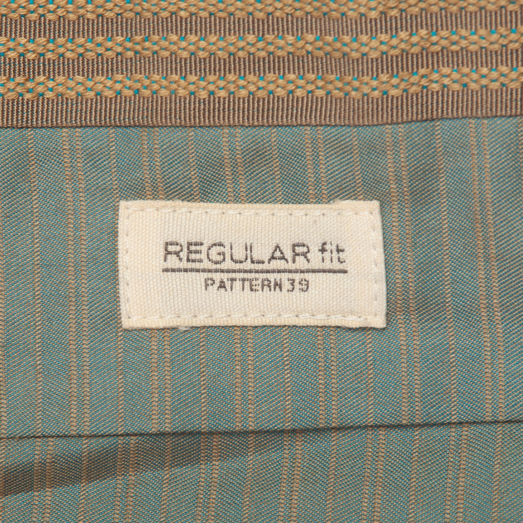 Incotex Light Brown Windowpane Check Pattern 39 Regular Fit Trousers