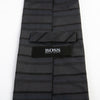 Hugo Boss Charcoal Grey Horizontal Striped Tie