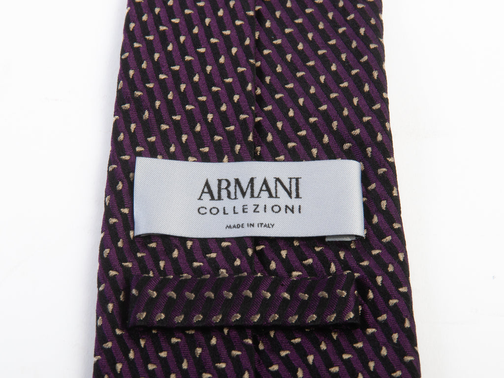 Armani Collezioni Purple Patterned Tie