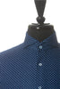 Stenstroms Blue Dot Print Fitted Body Dress Shirt