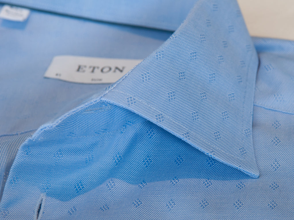 Eton Blue Slim Fit Signature Twill Shirt