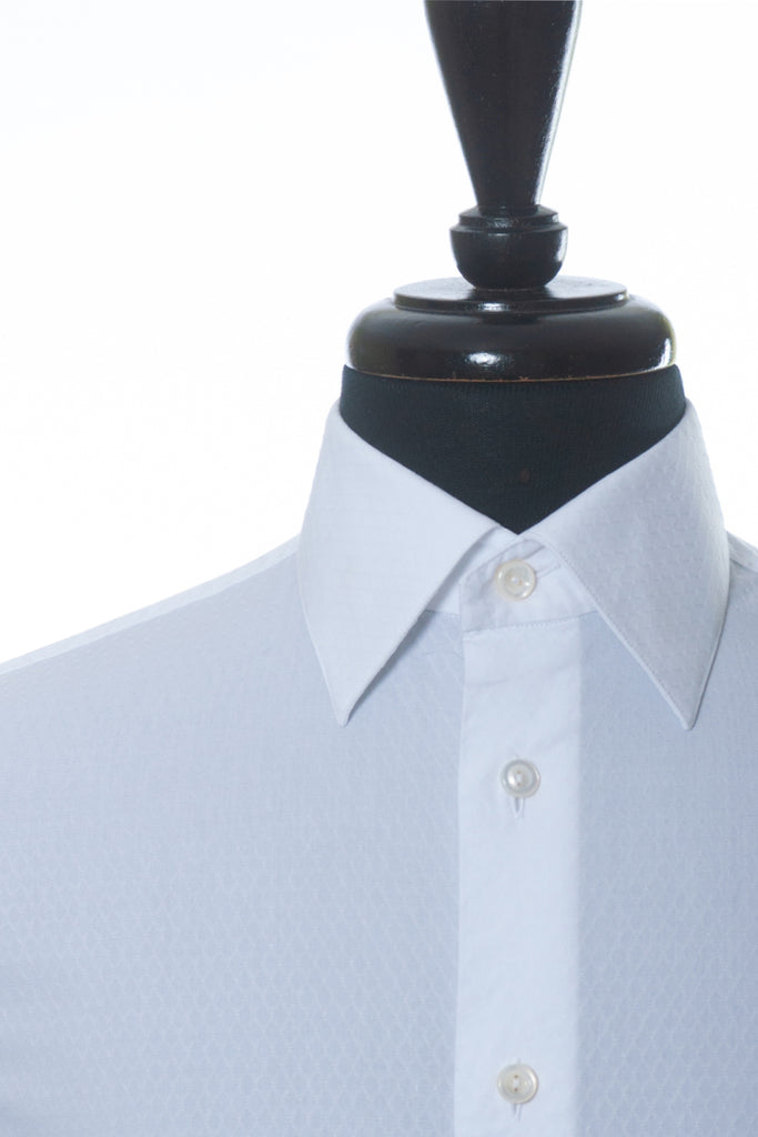 Eton White Diamond Twill Contemporary Fit Shirt