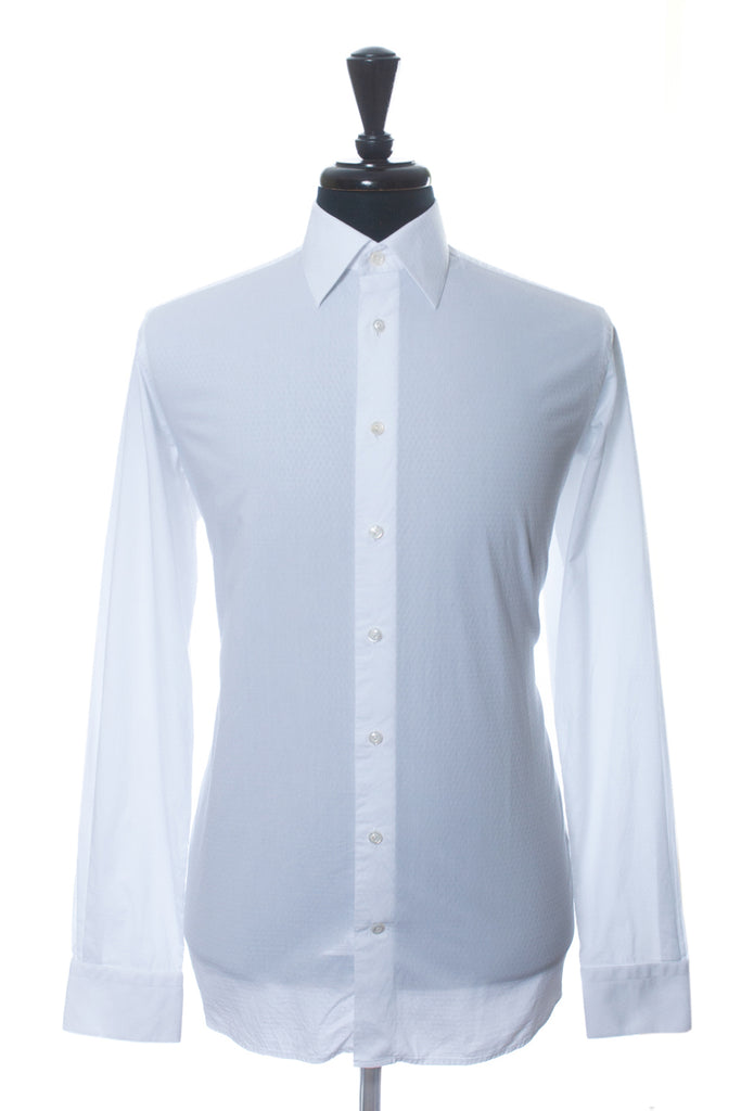 Eton White Diamond Twill Contemporary Fit Shirt