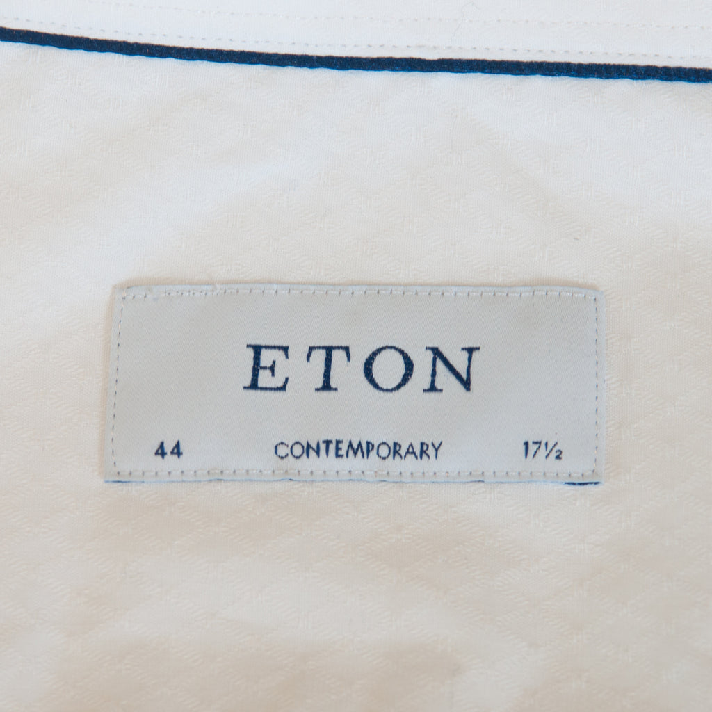 Eton White Diamond Twill Contemporary Fit Shirt