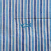 Paul & Shark Blue Striped Linen Blend Short Sleeve Shirt