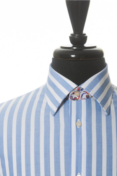 Robert Graham Blue Striped Dress Shirt