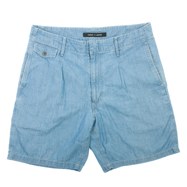 Lemaire X Uniqlo Blue Chambray Pleated Shorts