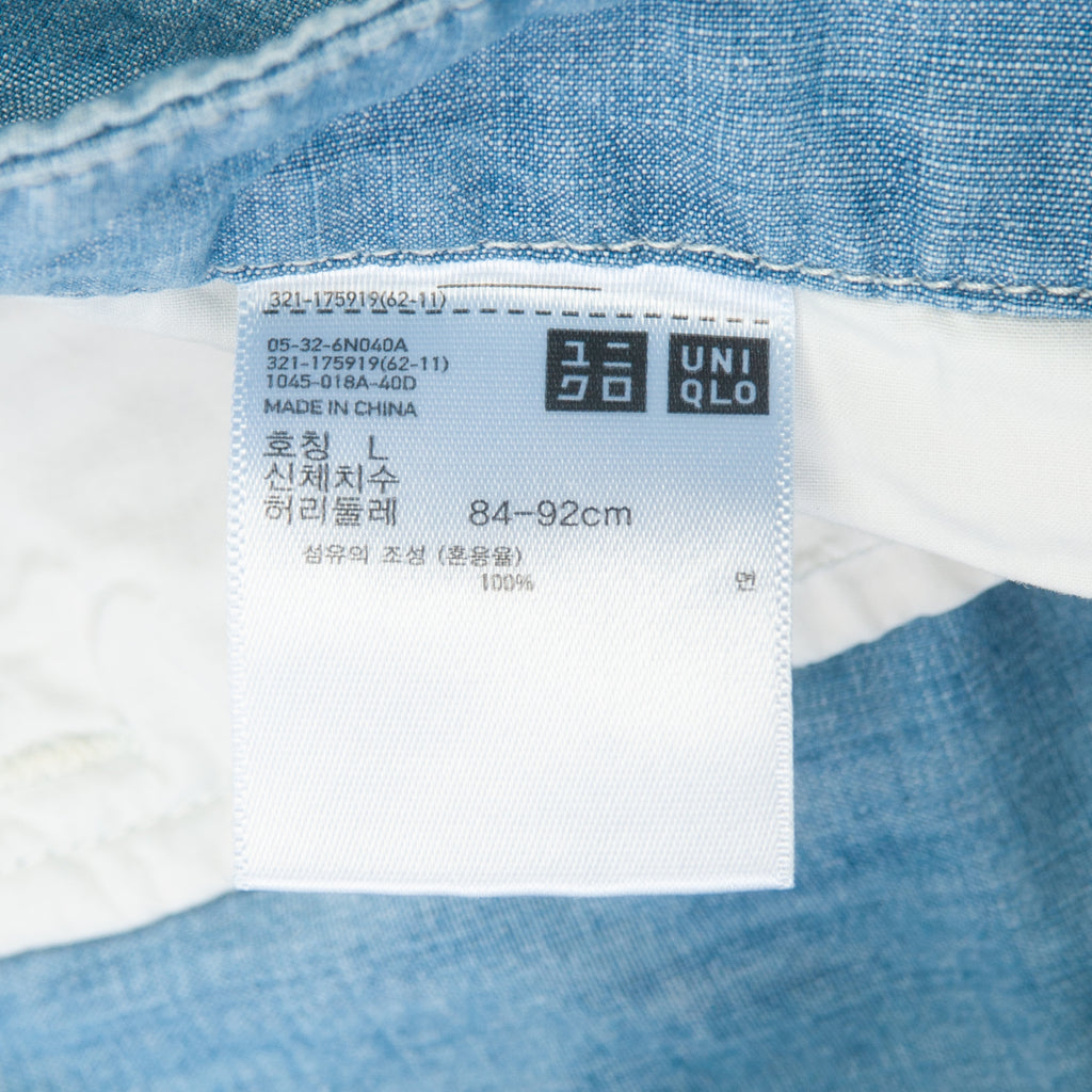 Lemaire X Uniqlo Blue Chambray Pleated Shorts