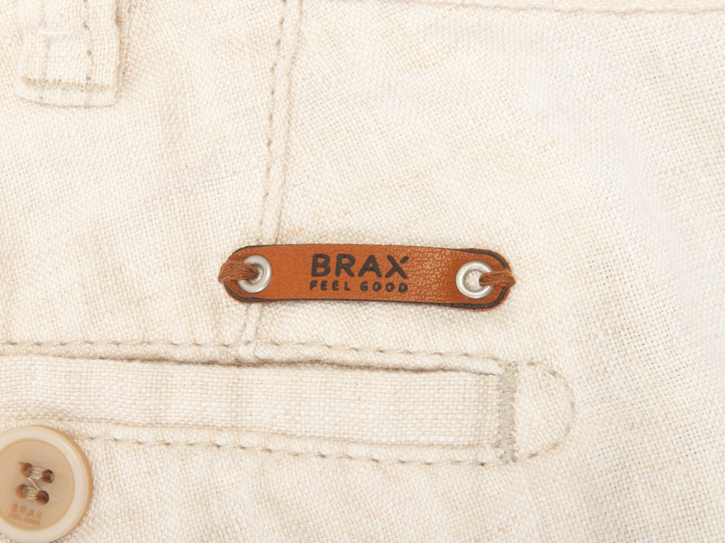 Brax Beige Linen Biella Shorts