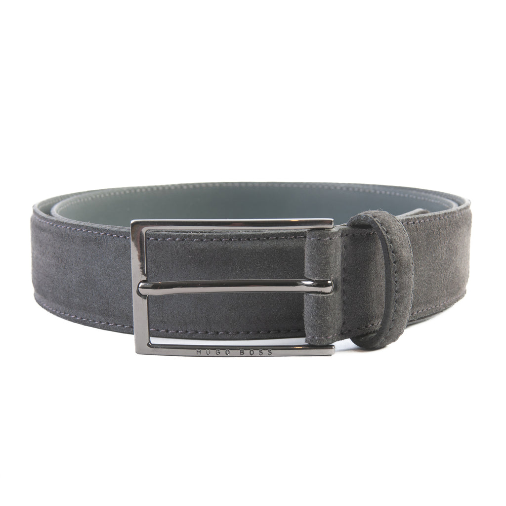 Hugo Boss Grey Suede Handmade Calindo Belt