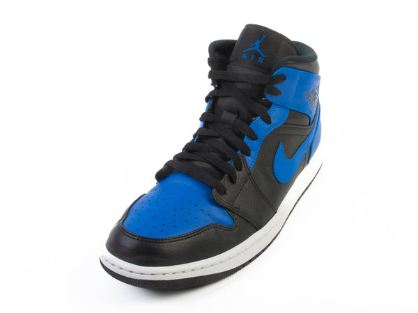 Nike Air Jordan 1 Mid Black Royal Blue Shoes