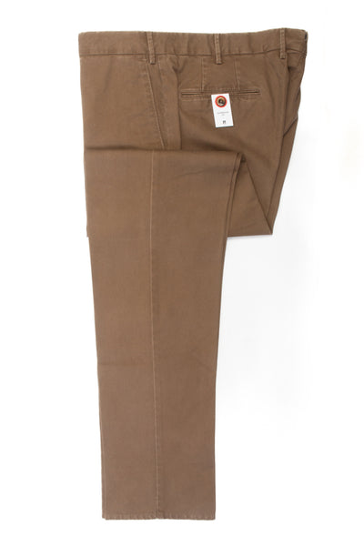 PT Torino Brown Stretch Super Slim Chinos