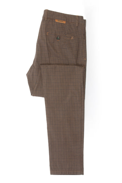 Berwich Brown Check Milano Pants