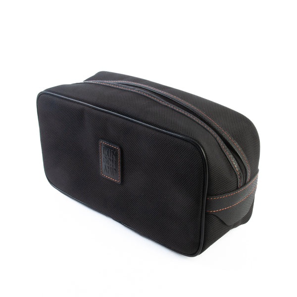 Longchamp Black Canvas Dopp Kit