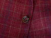 Canali 1934 Burgundy Check Silk Linen Blazer