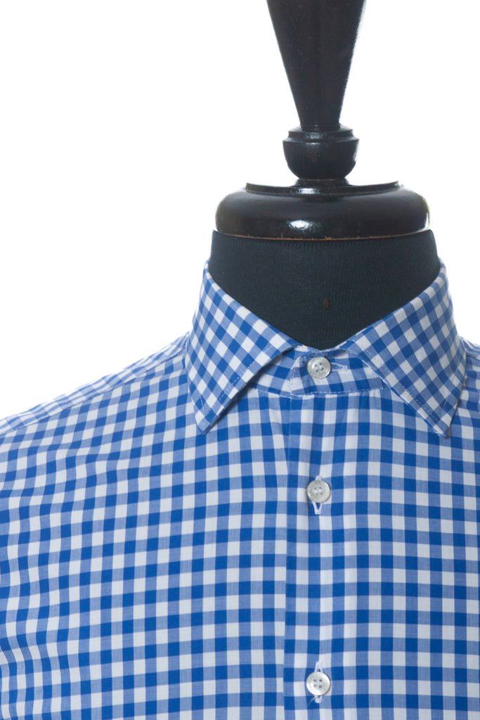 Etro Blue Check Dress Shirt