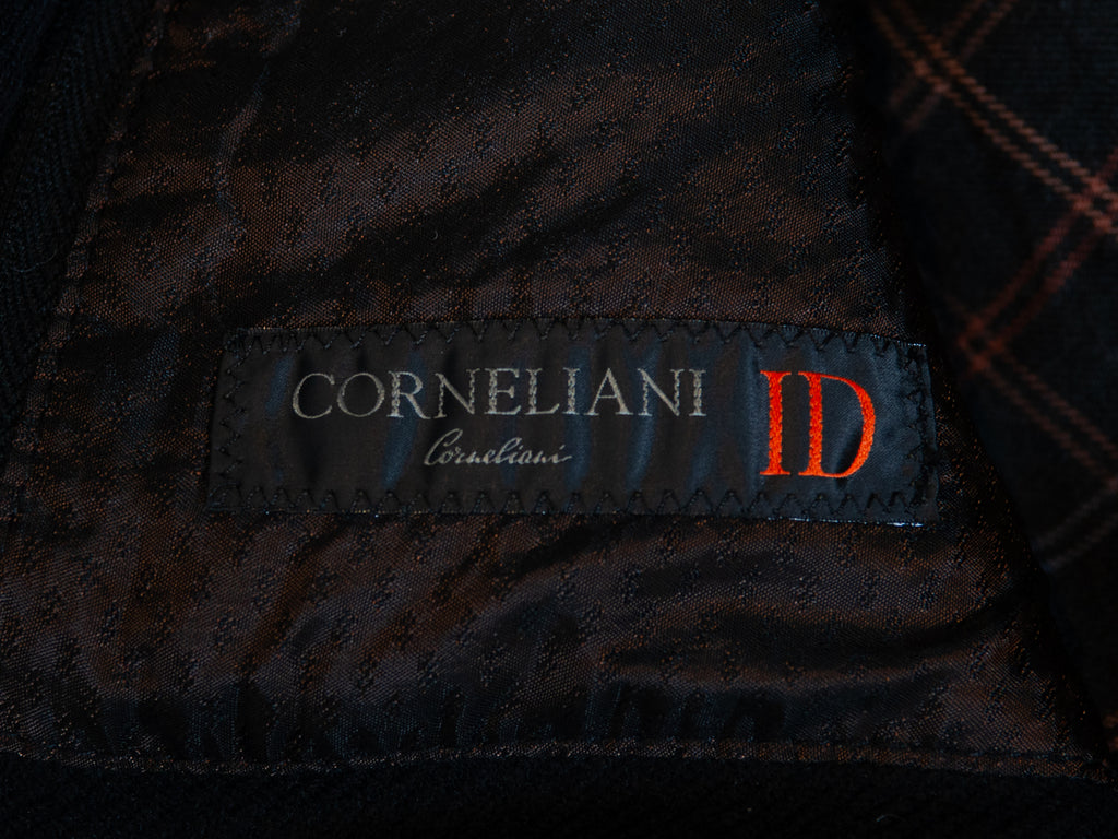 Corneliani ID Black Cashmere Blend Winter Blazer