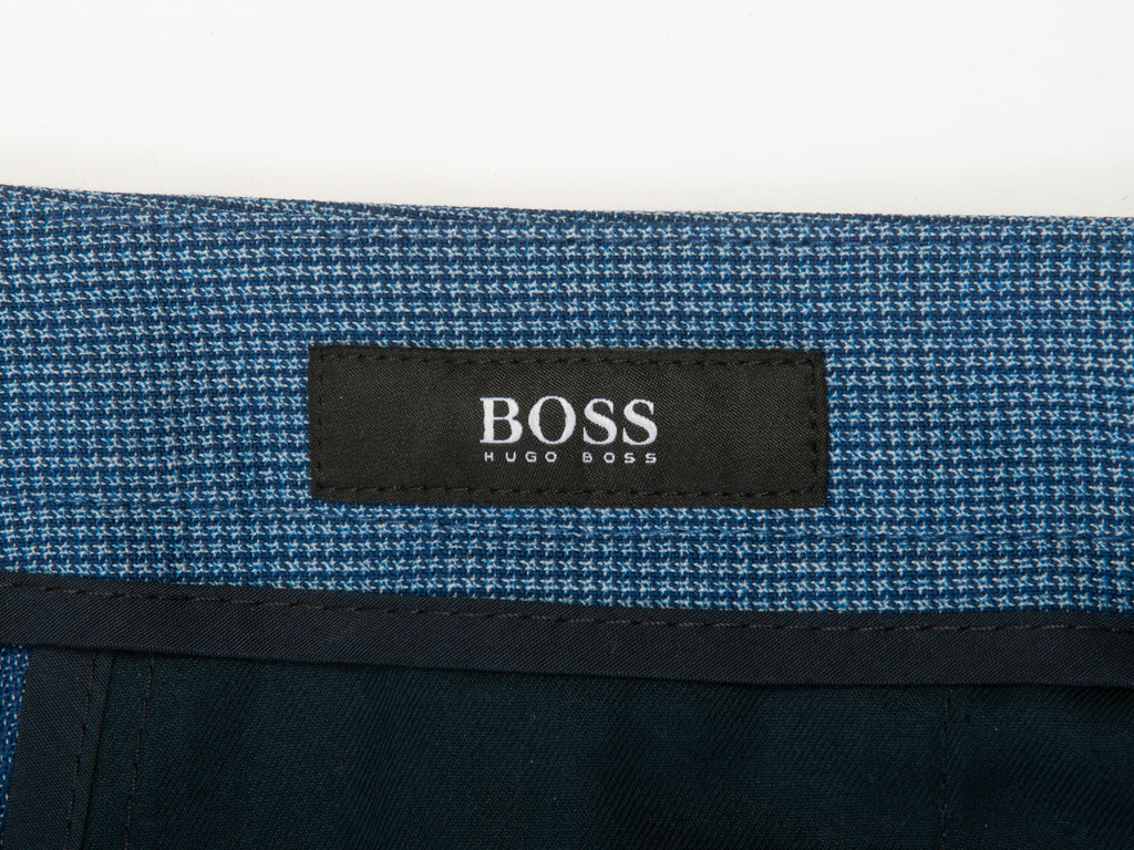 Hugo Boss Blue Weave Wenton Extra Slim Fit Pants