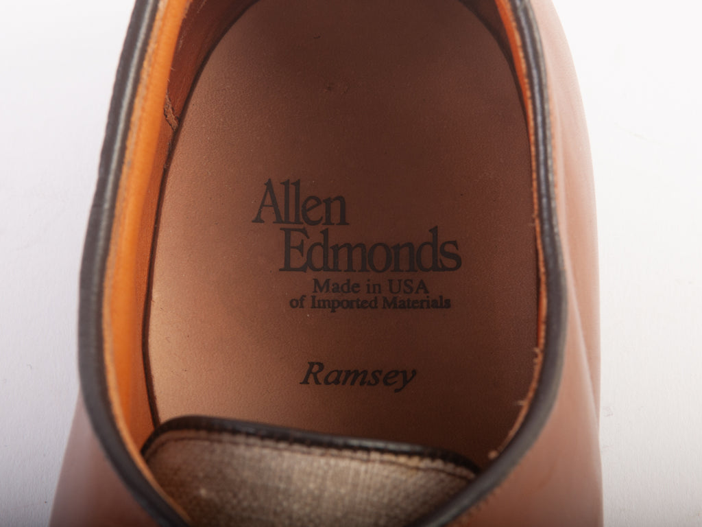 Allen Edmonds Brown Canvas Accented Ramsey Shoes