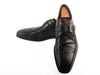 Magnanni Black Monk Strap Shoes