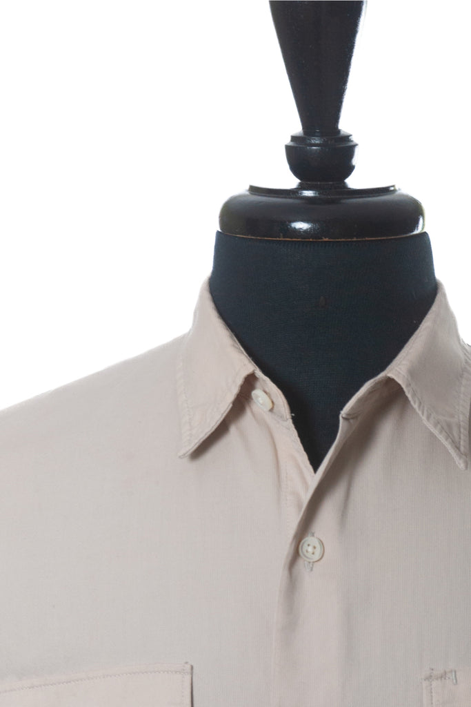 Nom de Guerre Beige Fine Ribbed Twill Shirt