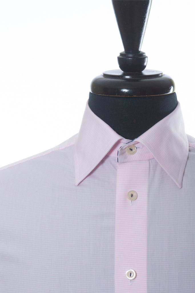 Eton Pink Check Classic Fit Poplin Shirt