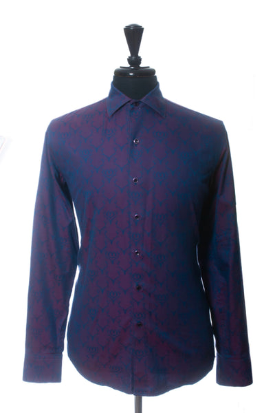 Robert Graham Purple Damask Print Classic Fit Shirt