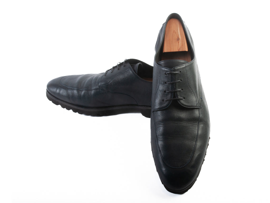 A.Testoni Dark Slate Grey Extralight Derby Shoes