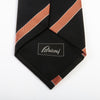 Brioni Peach on Black Striped Tie