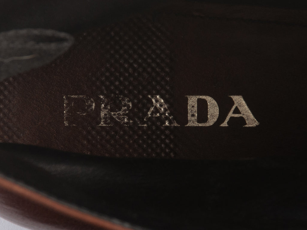 Prada Brown Cap Toe Boots