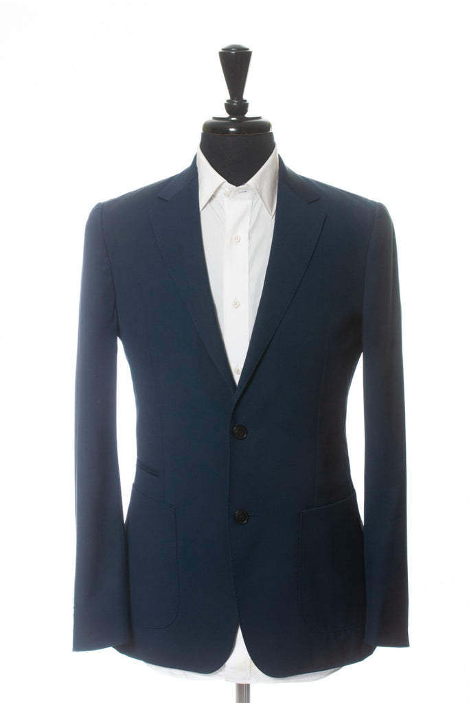 ZZegna Navy Blue Technomerino Wash & Go Turati Shirt Suit