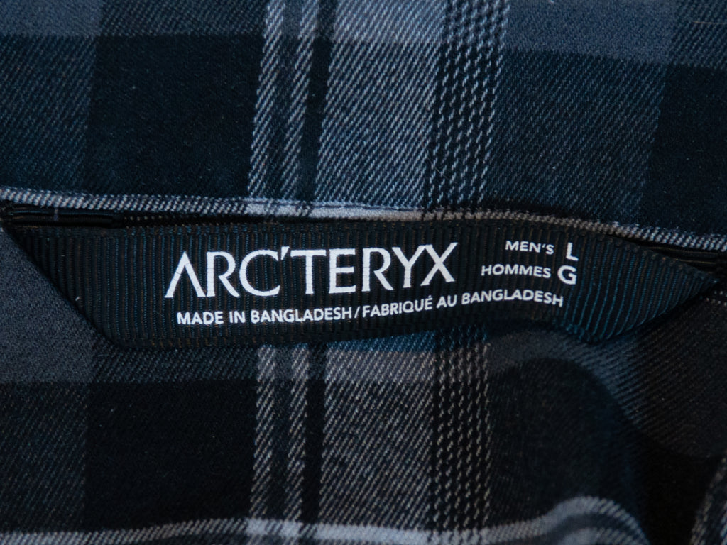 Arc'Teryx Grey Check Gryson Long Sleeve Shirt