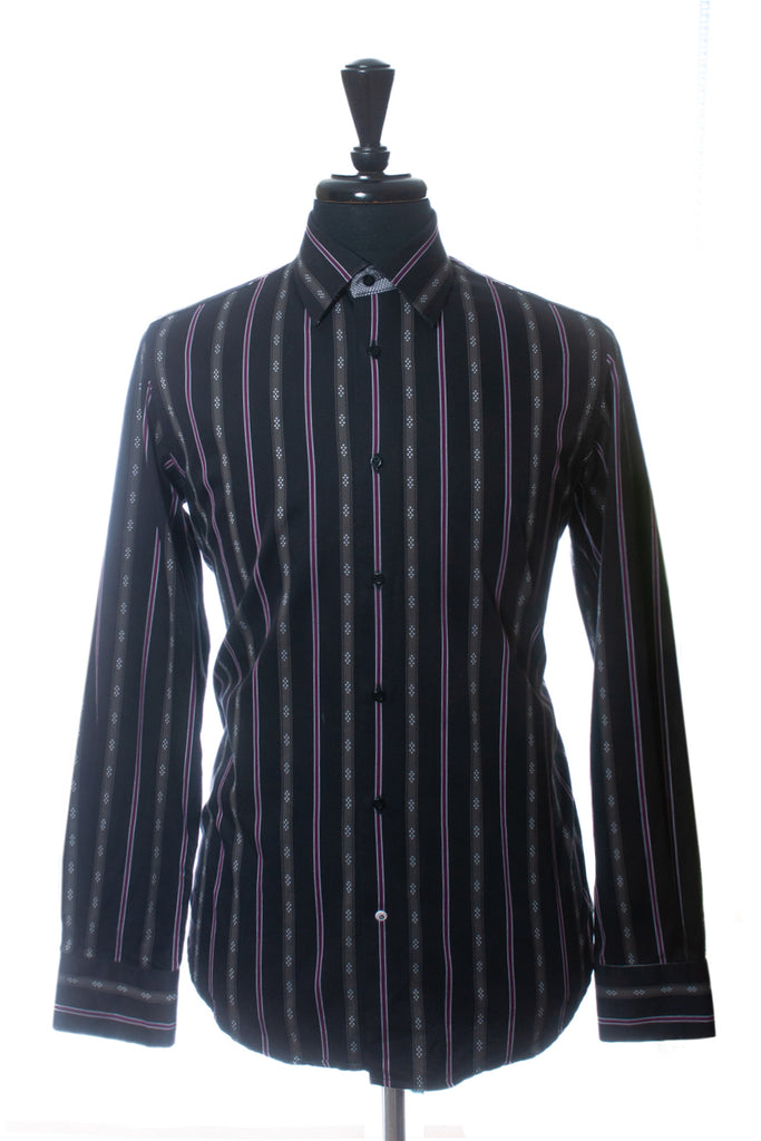 Robert Graham Black Striped Shirt