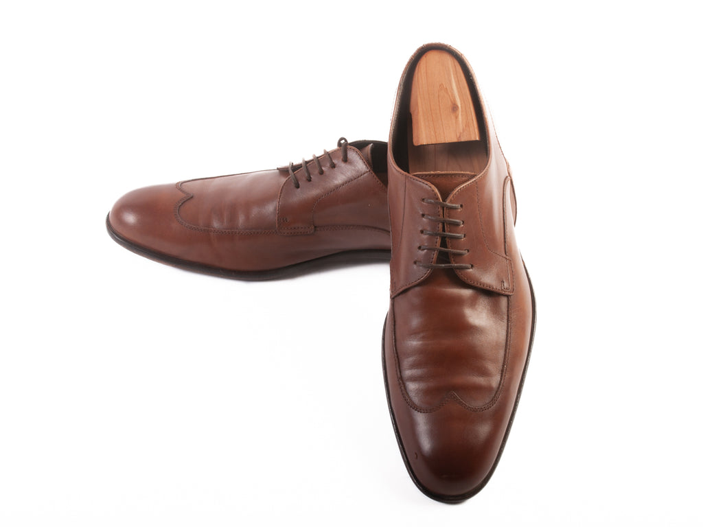 Hugo Boss Made in Italy Brown Derby Shoes