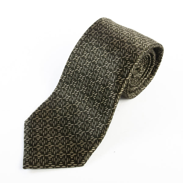 Isaia Grey Printed Satin Tie