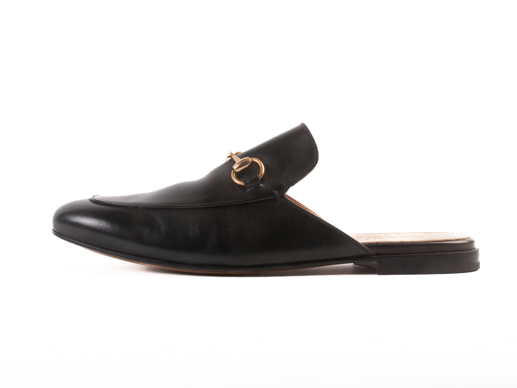 Gucci Black Horsebit Slides