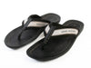 Louis Vuitton Black and White Strap Slides