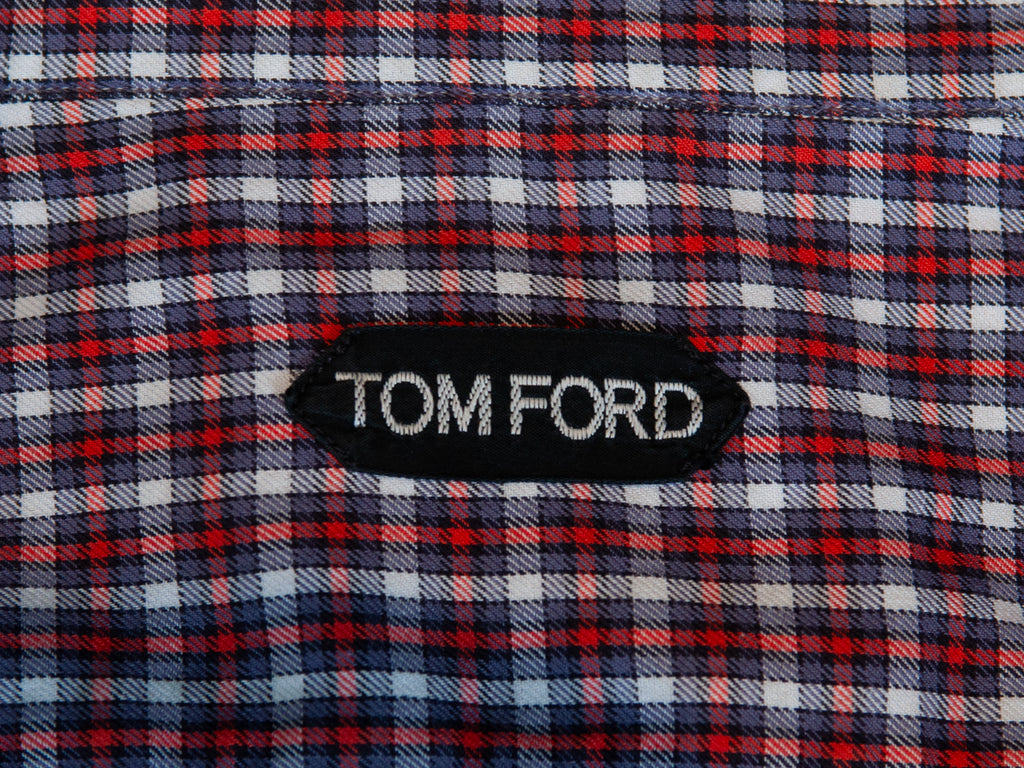 Tom Ford Red Check Flannel Shirt