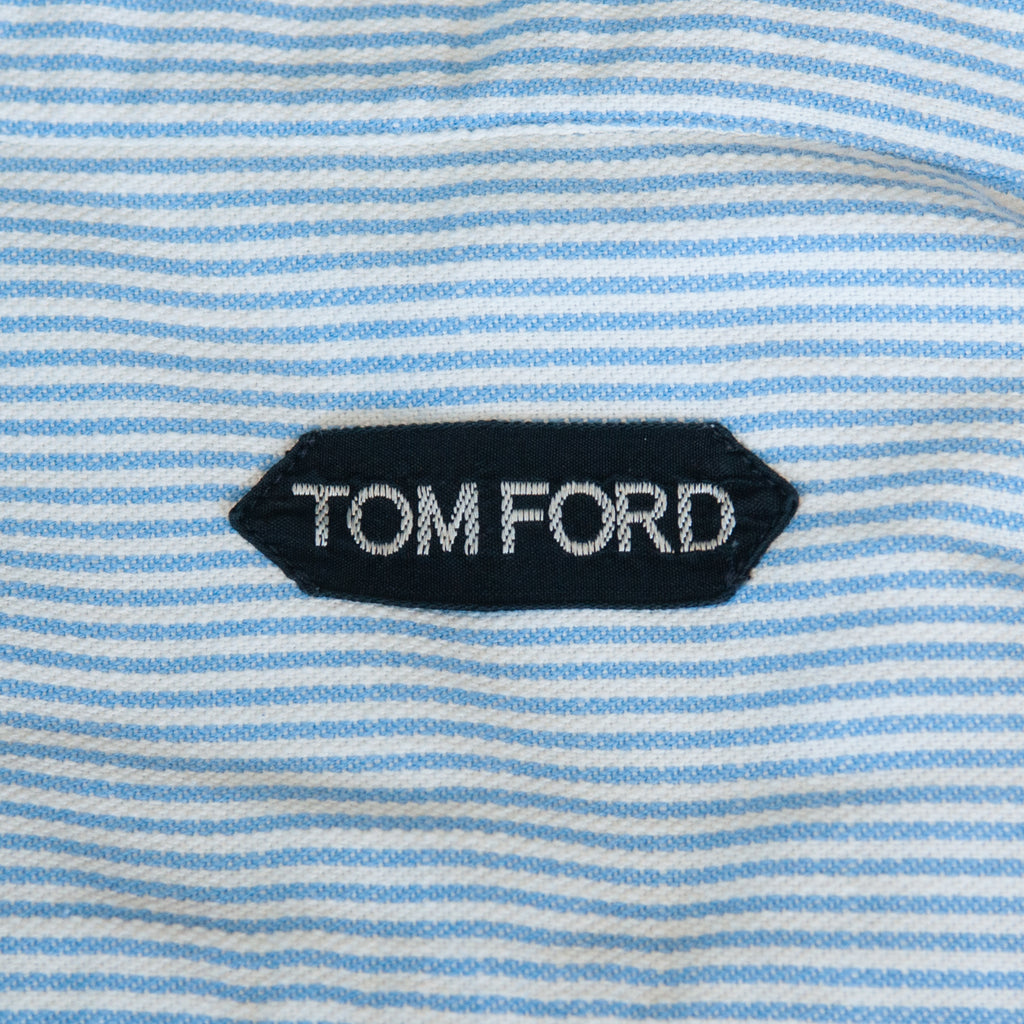 Tom Ford Blue Striped Button Down Shirt